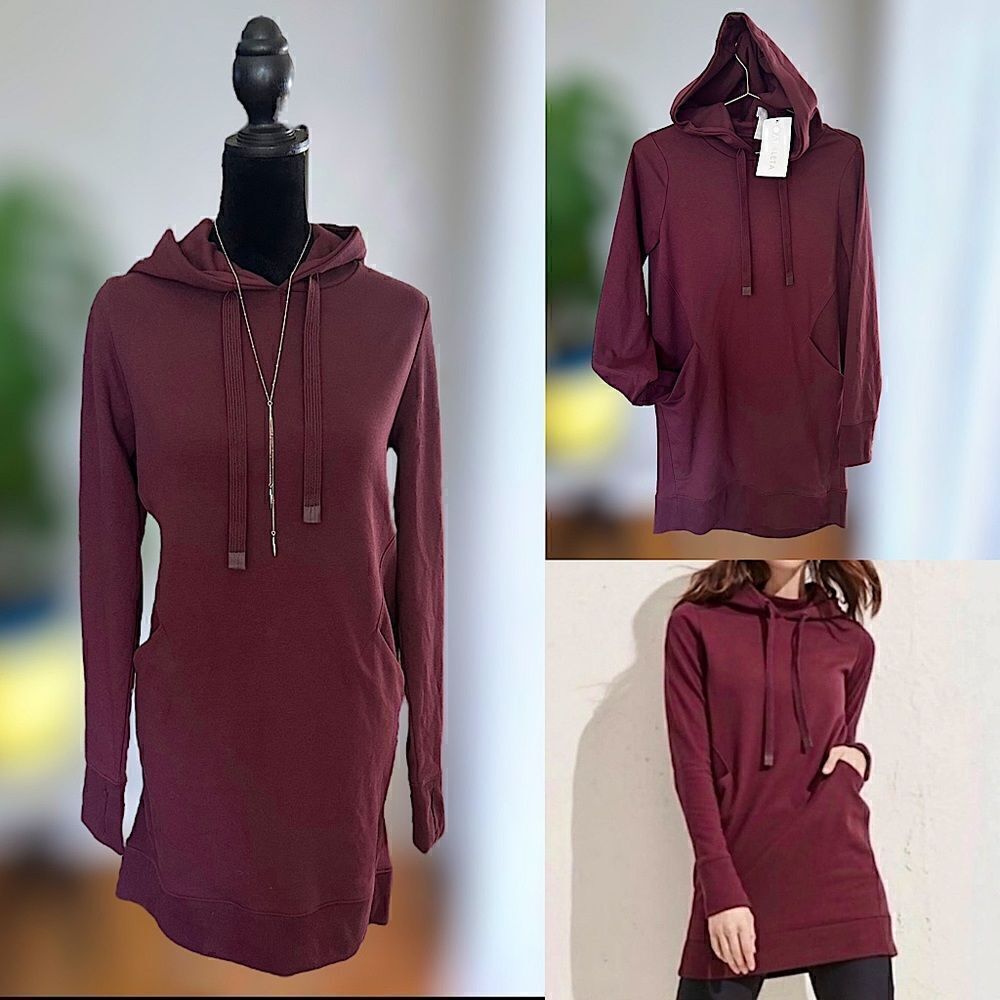 Athleta Triumph Hoodie Sweatshirt Dress Size Small / S